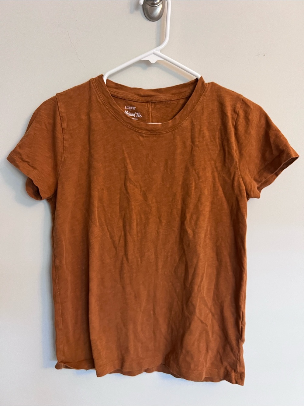 J. Crew Women's Short Sleeve Crewneck Tee in Rust Orange
